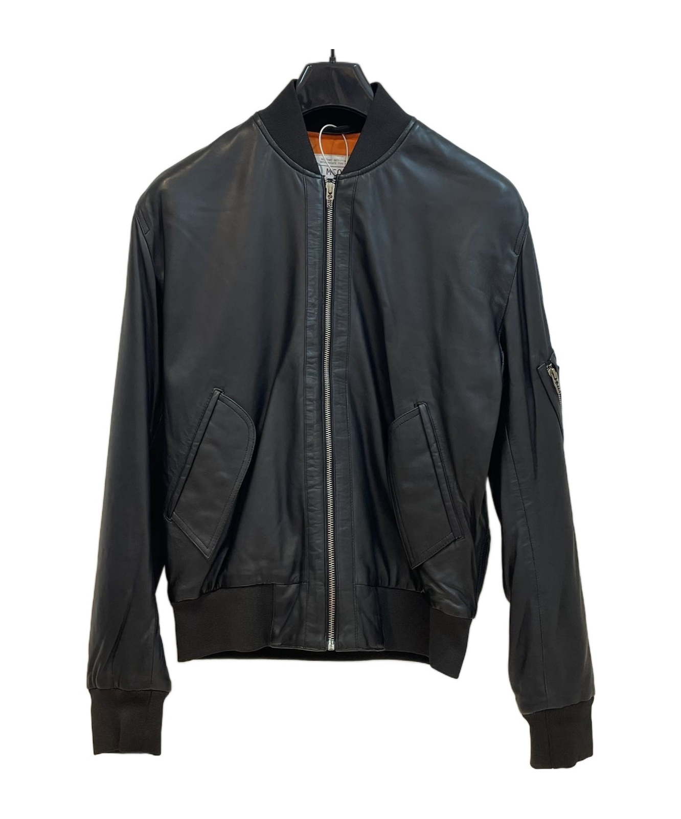 Mcq By Alexander Mcqueen Long-sleeved Leather Jacket In Black