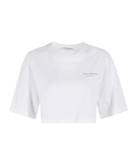 Philosophy Di Lorenzo Serafini Logo Printed Cropped T-shirt