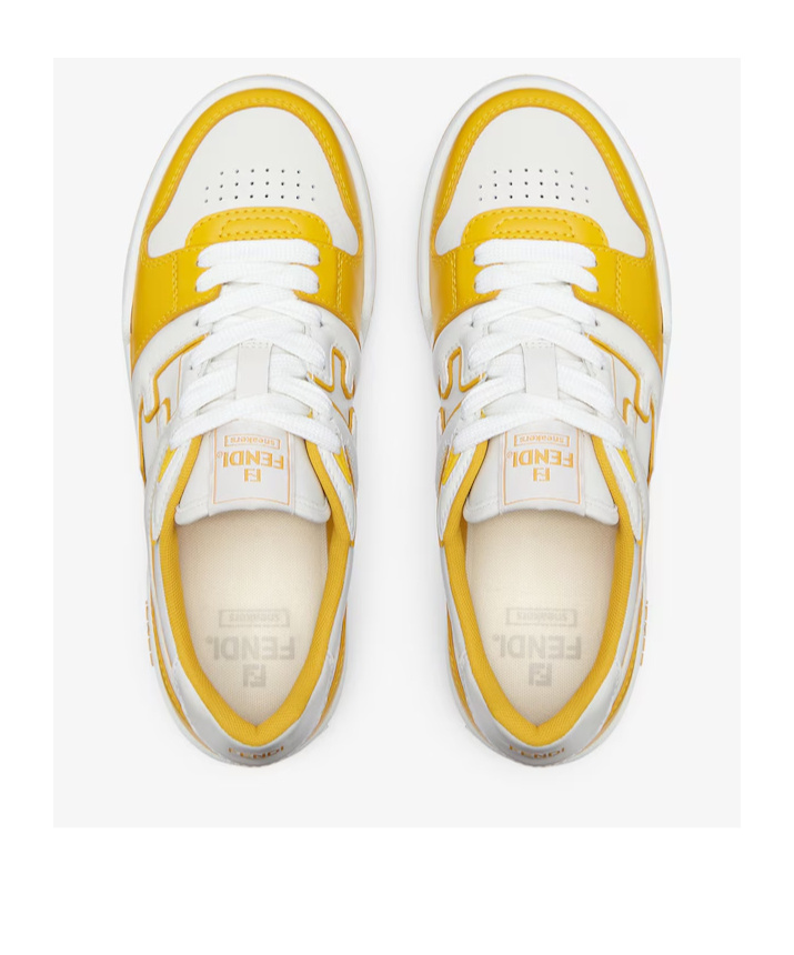 Fendi Match Colourblock Sneakers In White