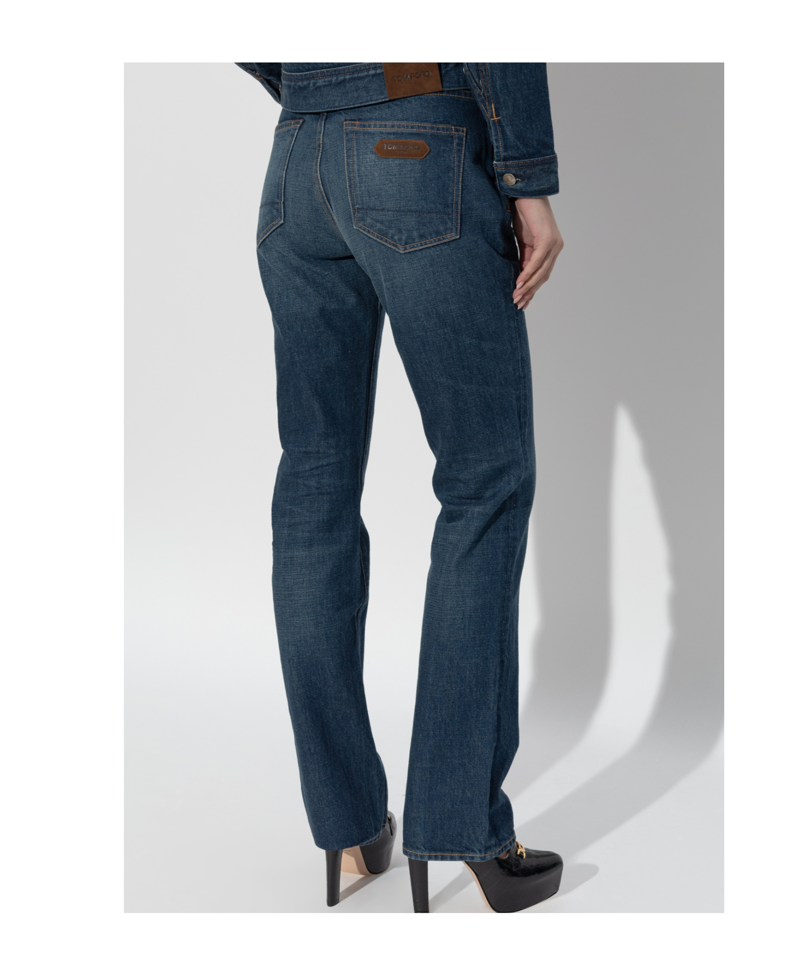 Tom Ford Whitney Straight Jeans In Blue