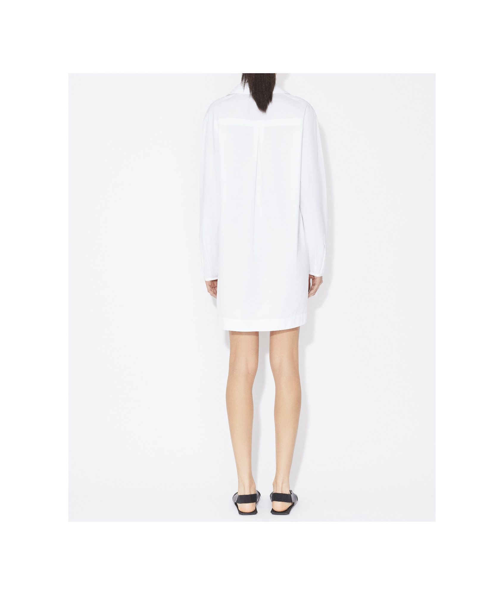 Alaïa Alaia Cotton Chemisier Mini Dress In White | ModeSens