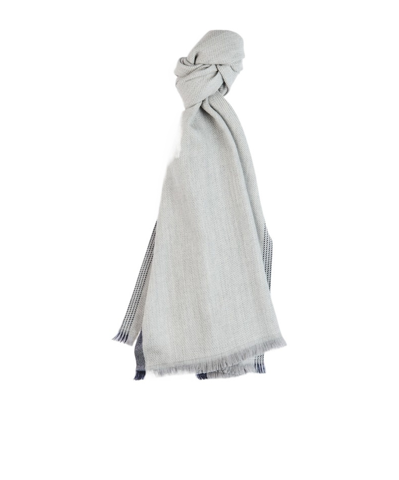 Fay Fringed Scarf In Gray