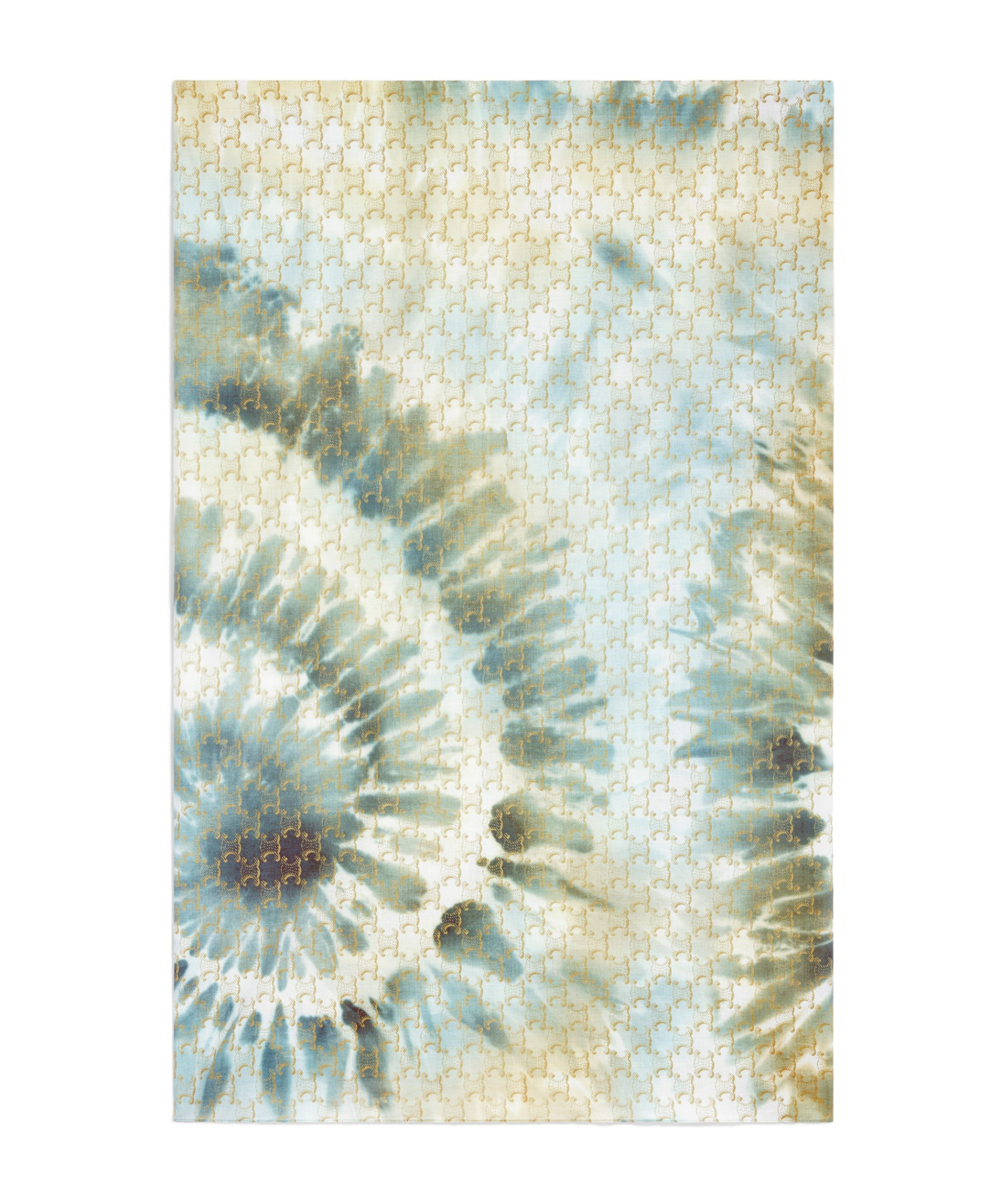 Celine Triomphe Tie Dyeing Sarong In White