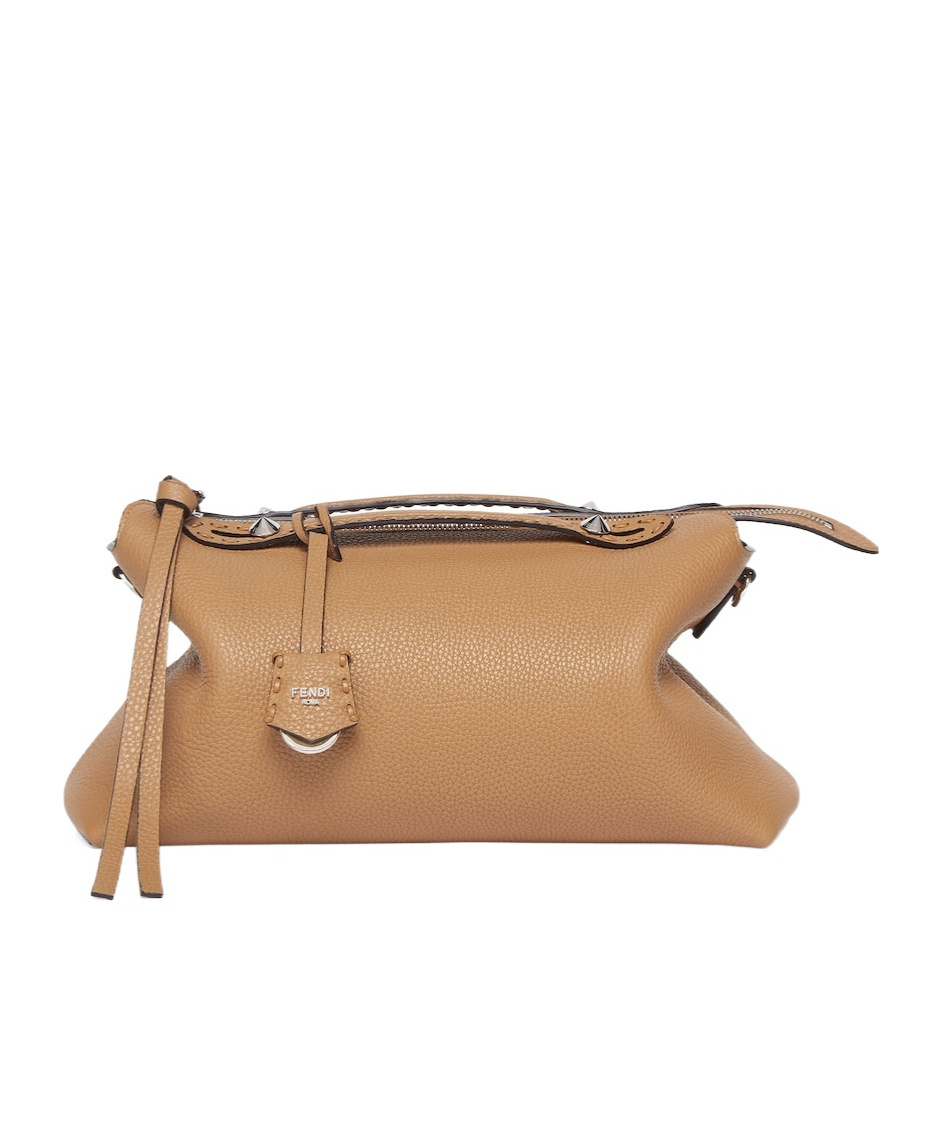 Fendi Cappuccino-colored Selleria Mini-bag With 156 Hand-sewn Stitches In Nude