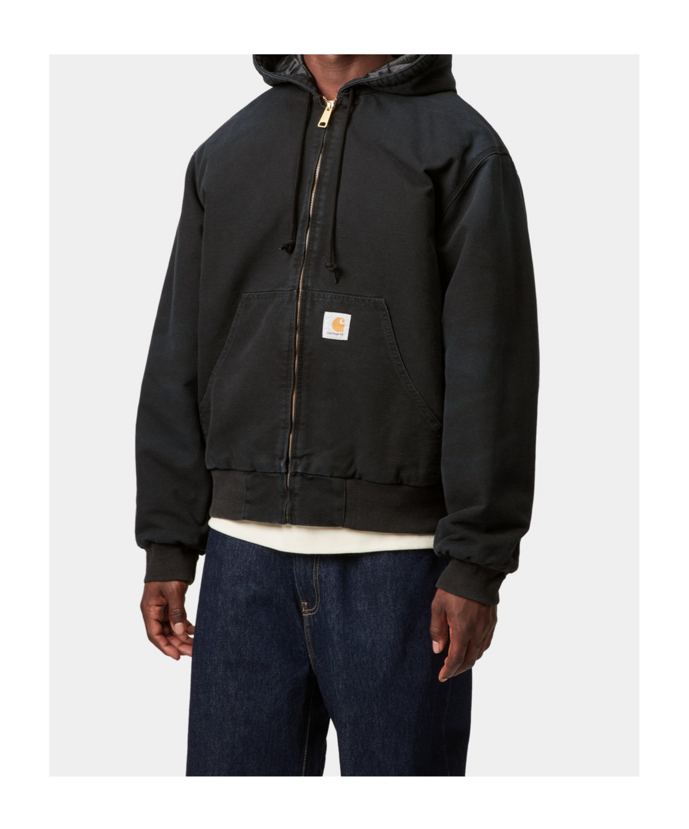 Carhartt Active Sweat Cotton Blend Jacket In Black