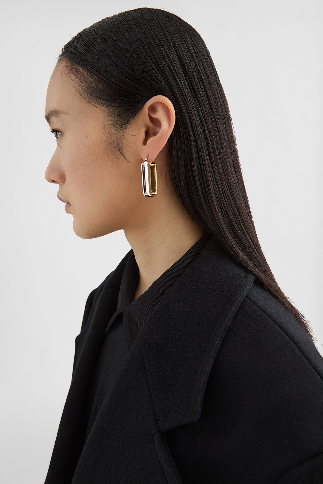 Jil Sander Two Tone Earrings In Multi