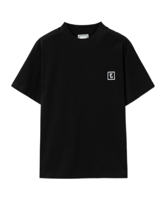Wooyoungmi Black Cotton Back Logo T-shirt In Black