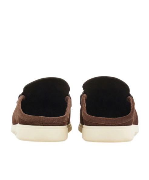 Ferragamo Gancini Buckle Loafer Mule In Brown