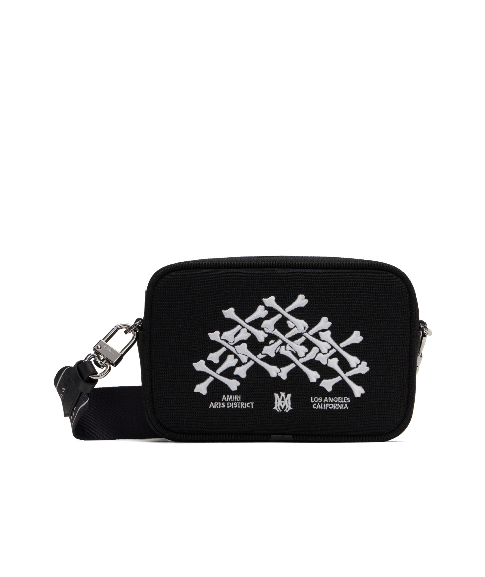 Amiri Black Bones Stacked Camera Case Bag In Black
