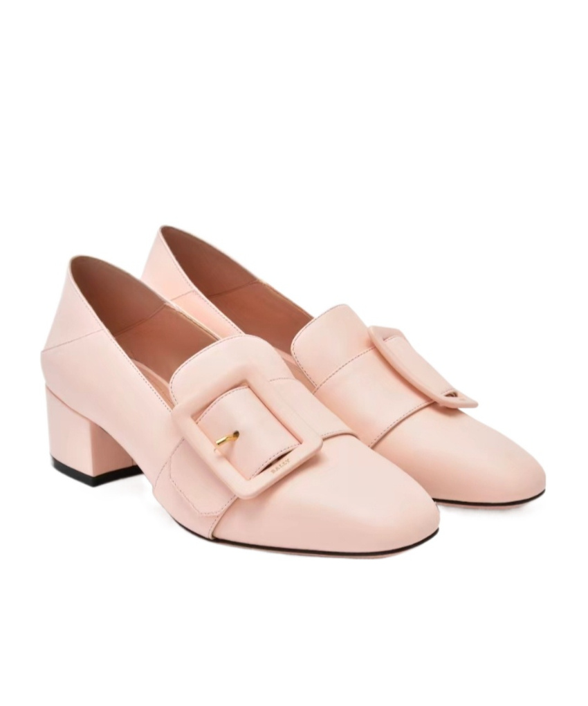 Bally Buckle High Heels In Nude