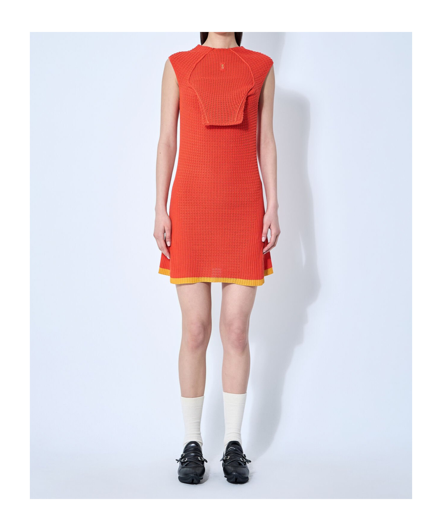 Kiko Kostadinov Vecto Knit Shift Dress In Red