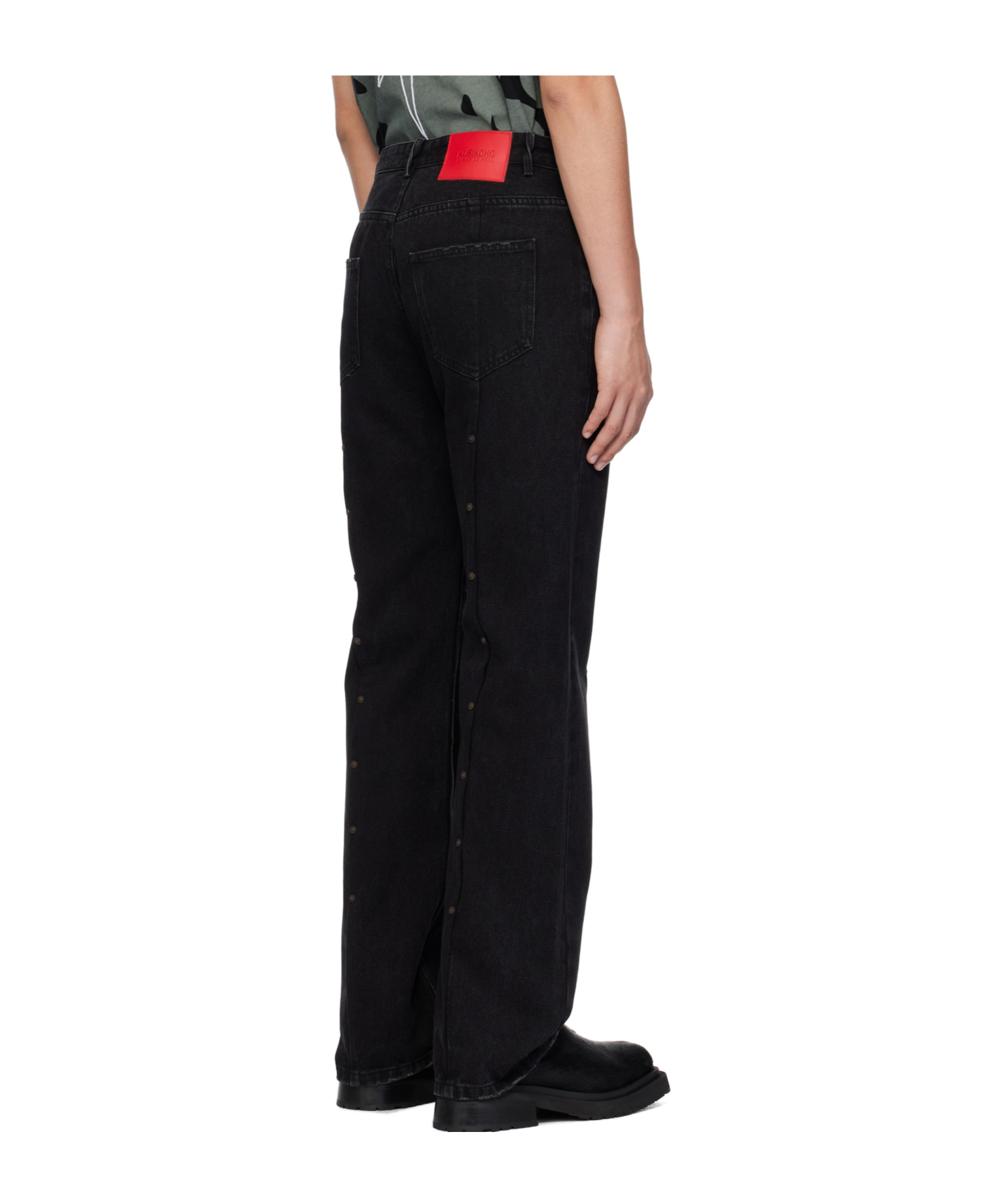 Kusikohc Belt-loop Jeans In Black