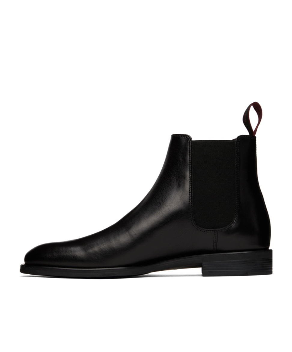 Ps By Paul Smith Leather Cedric Chelsea Short Boots In Black