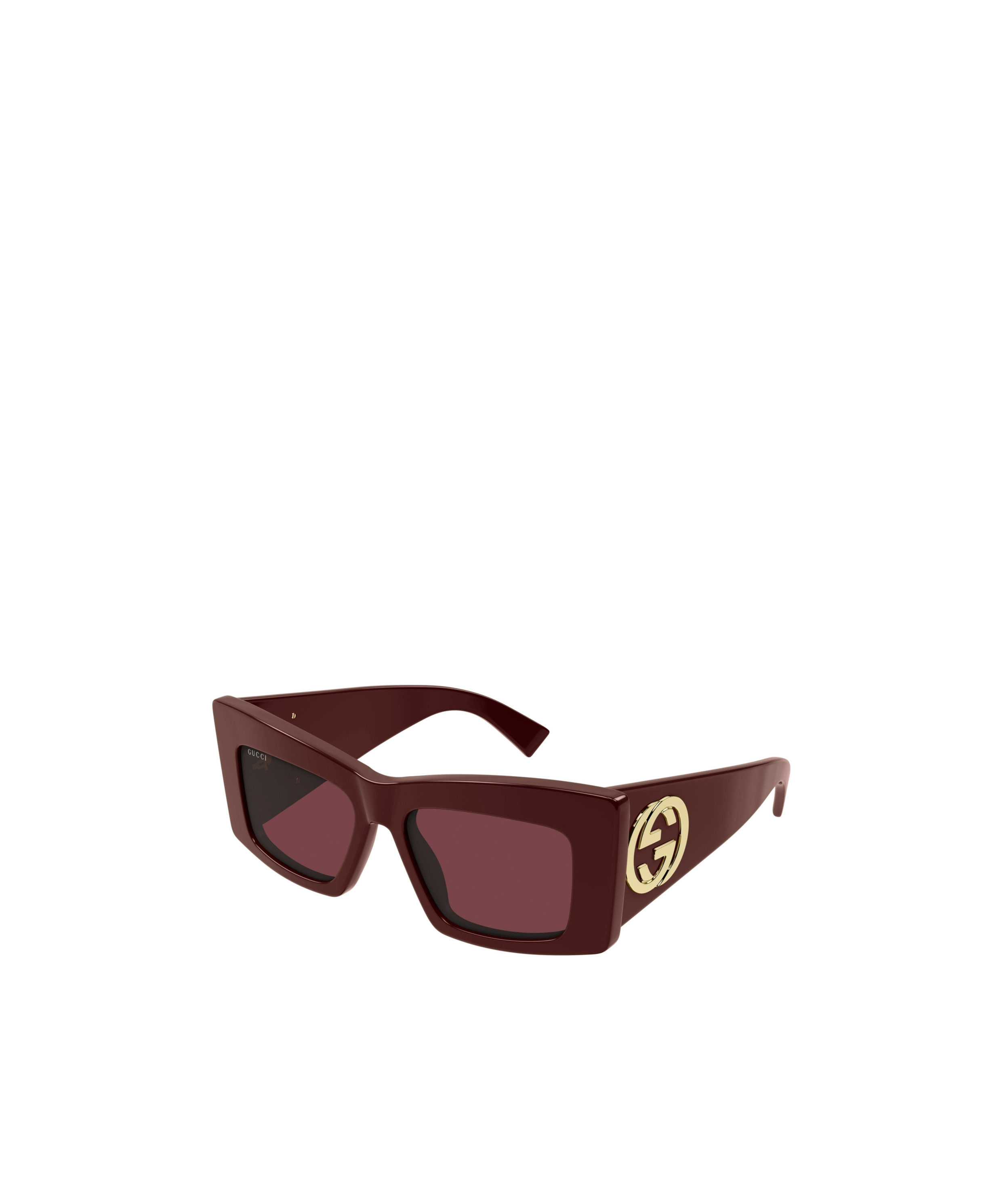 Gucci Geometric Frame Sunglasses In Brown