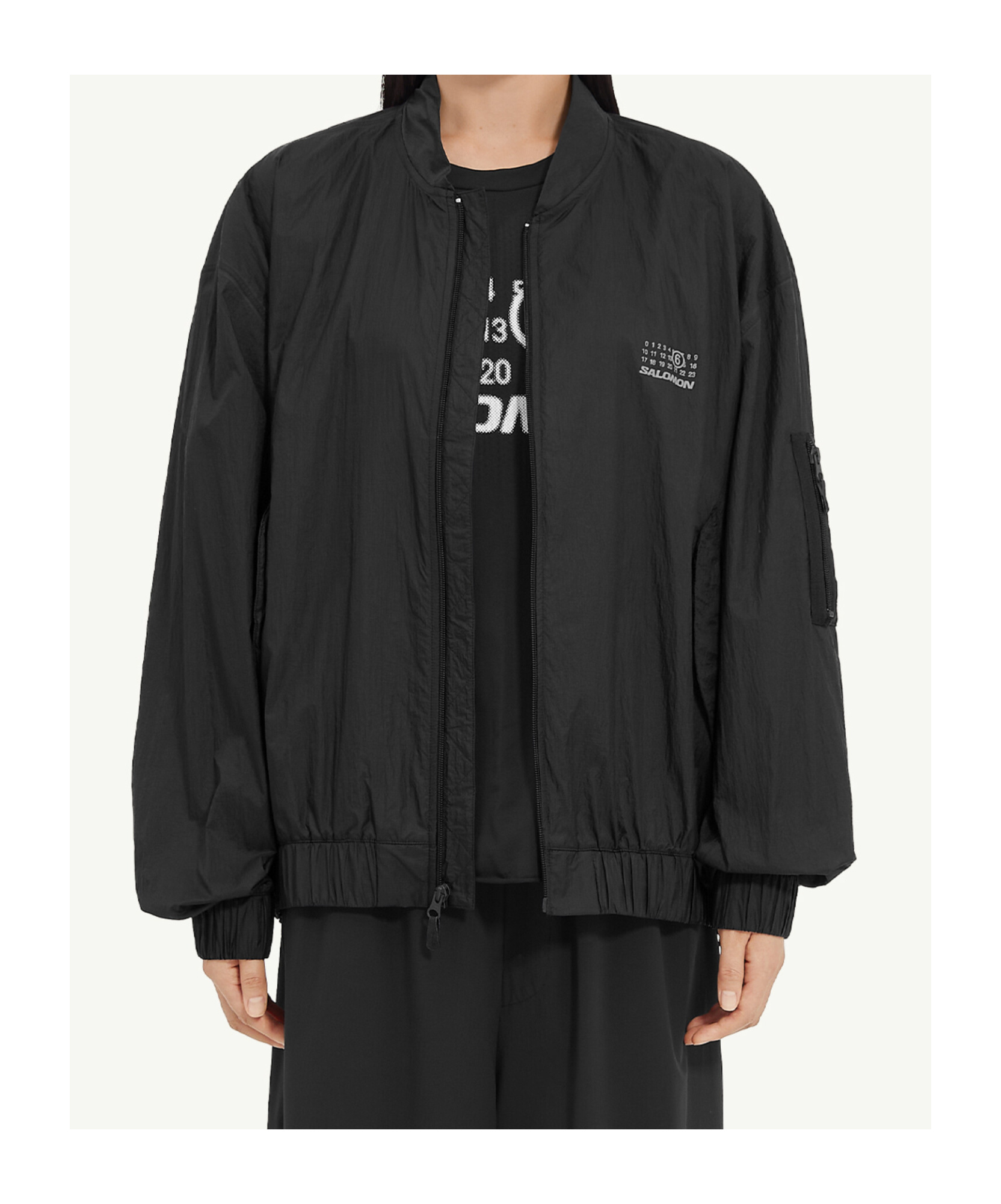 Shop Mm6 Maison Margiela Sports Jacket In Black