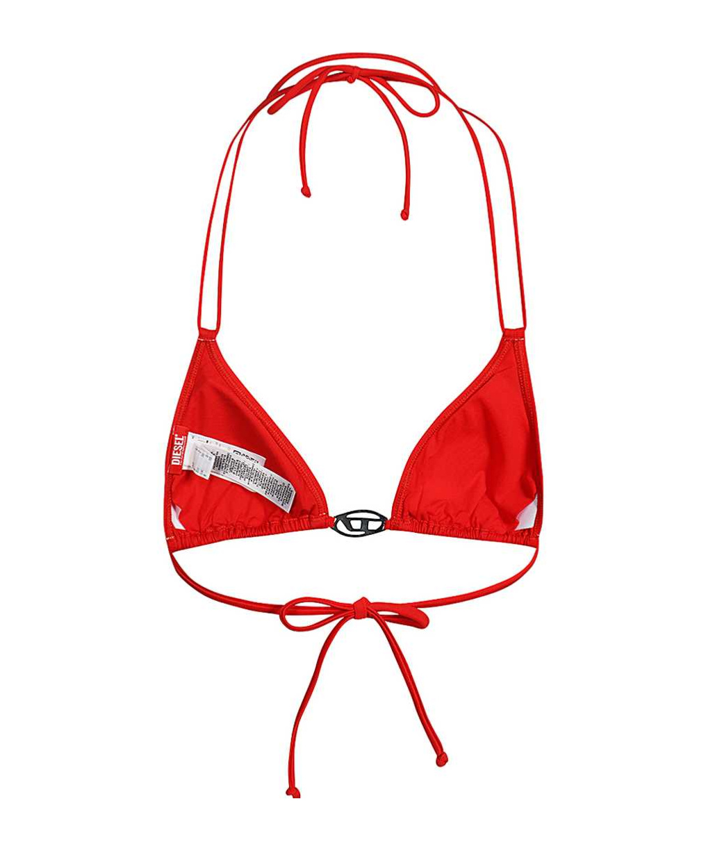 Diesel Triangle Bikini Top In Red