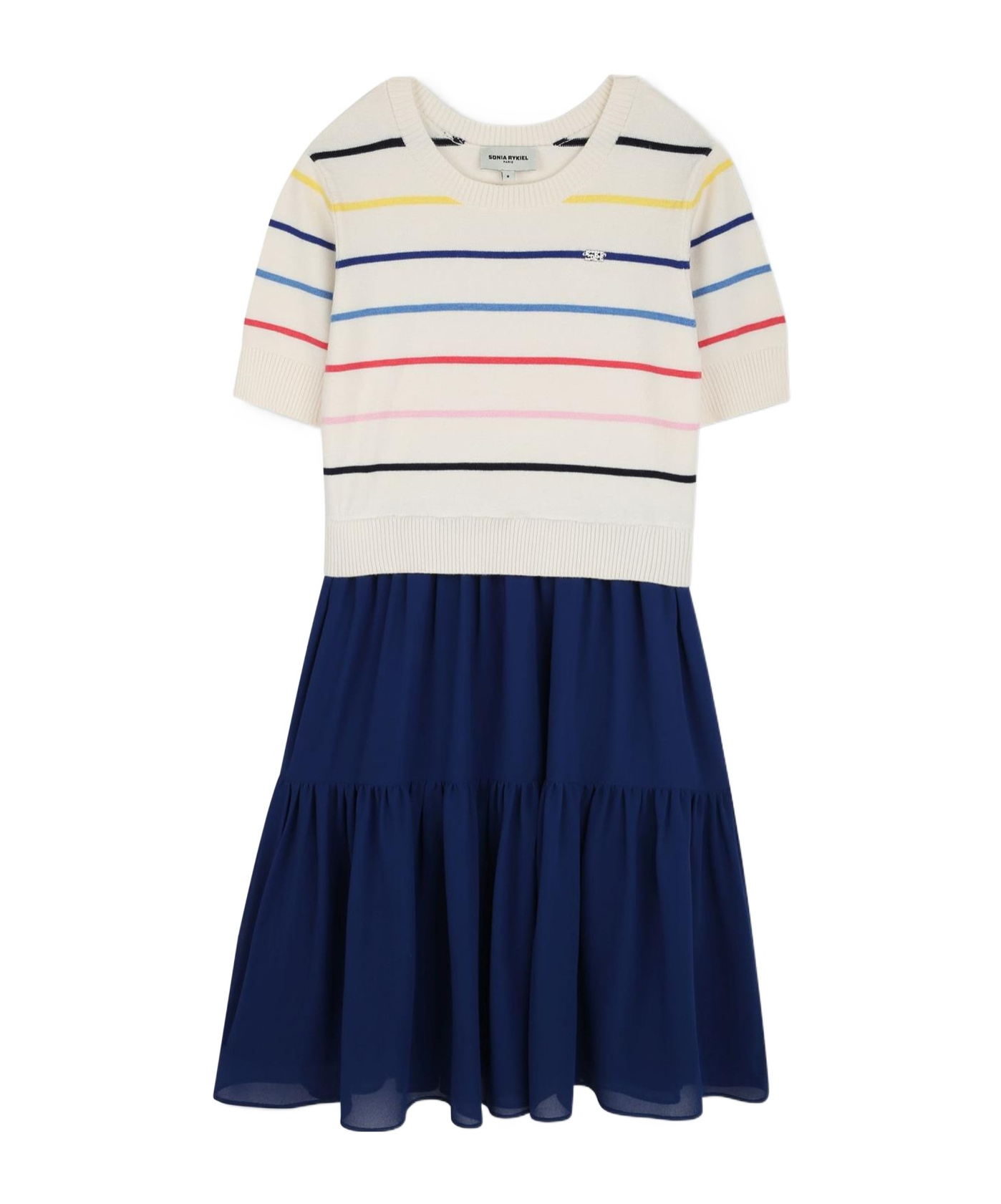 Sonia Rykiel Striped Dress In Blue