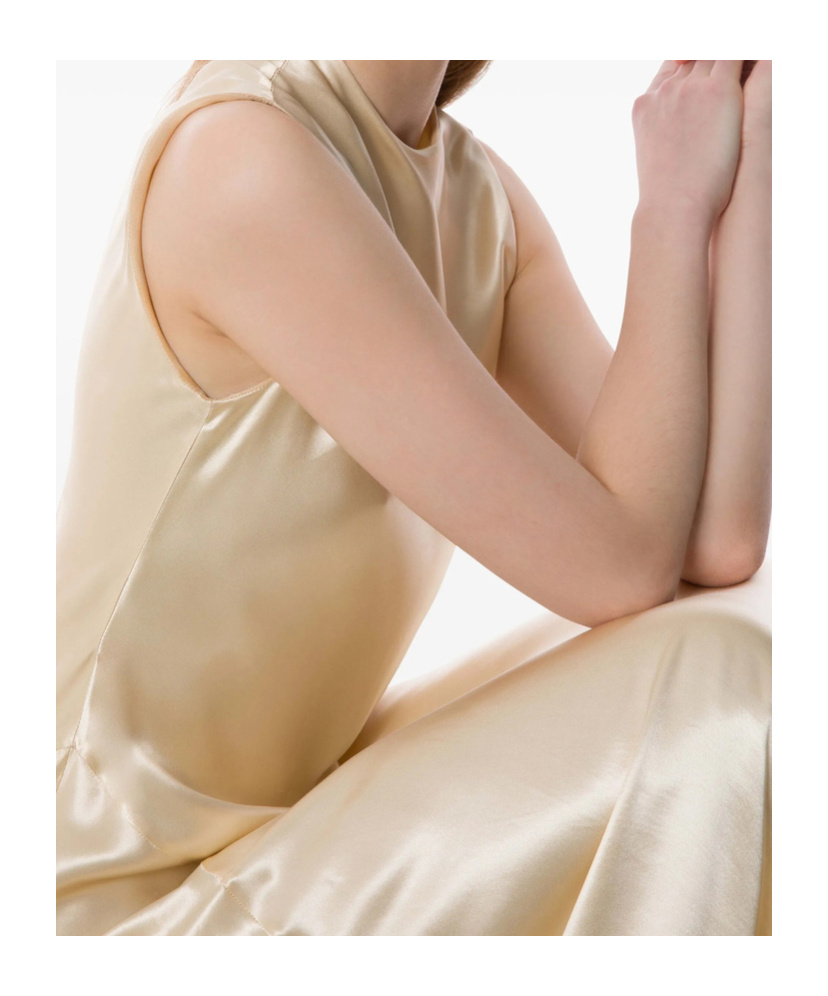 Alberta Ferretti Sleeveless Dress In Neutral