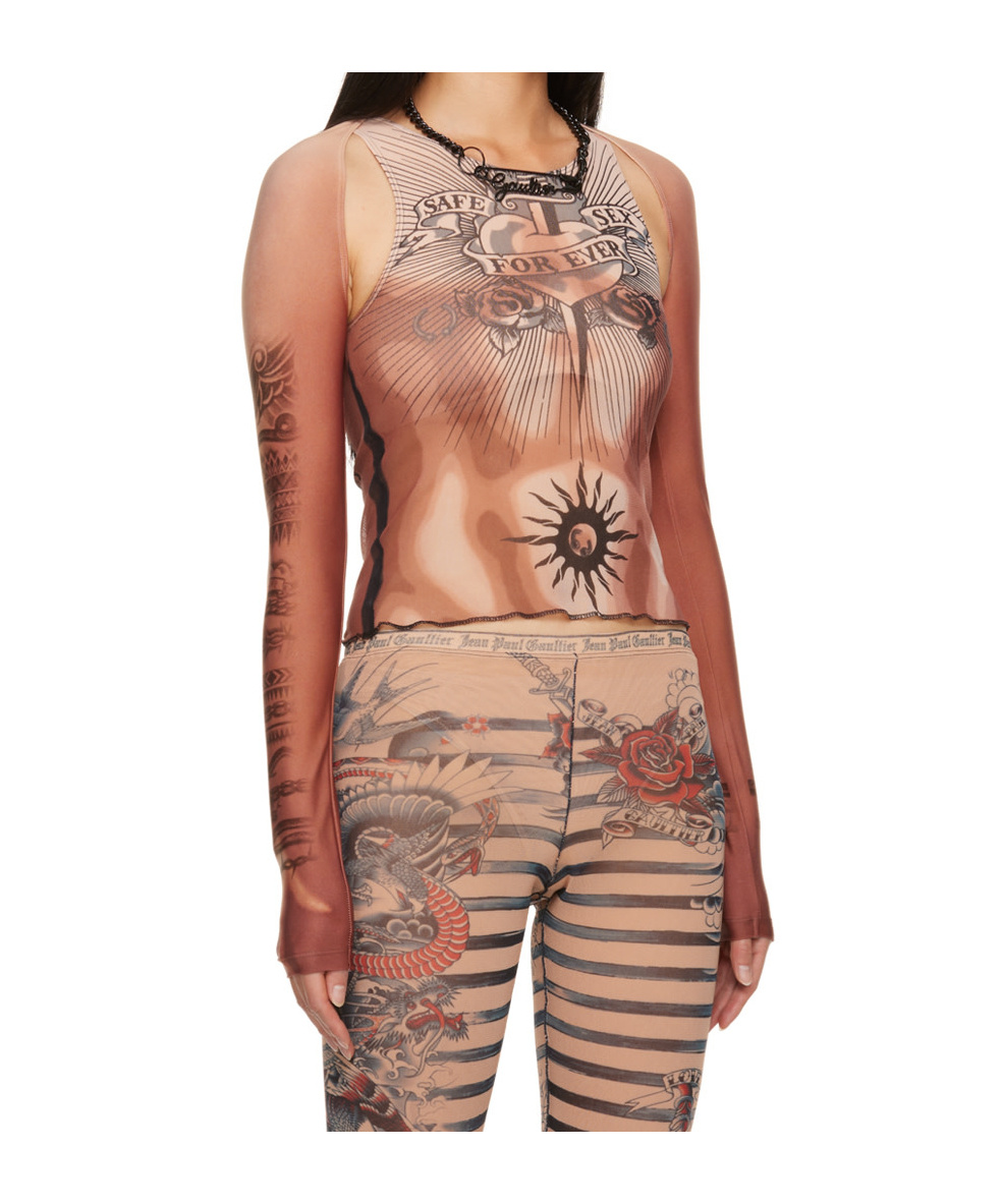 Jean Paul Gaultier Orange Graphic Cardigan