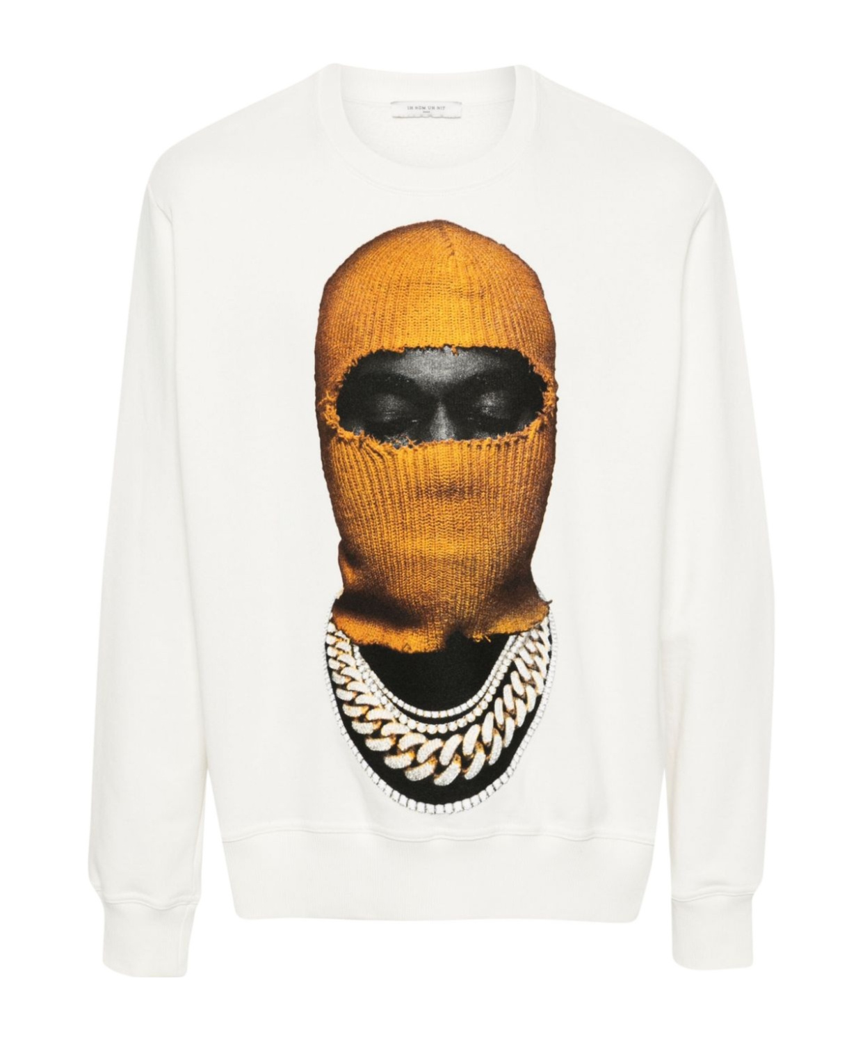 Ih Nom Uh Nit Mask Sweatshirt In White