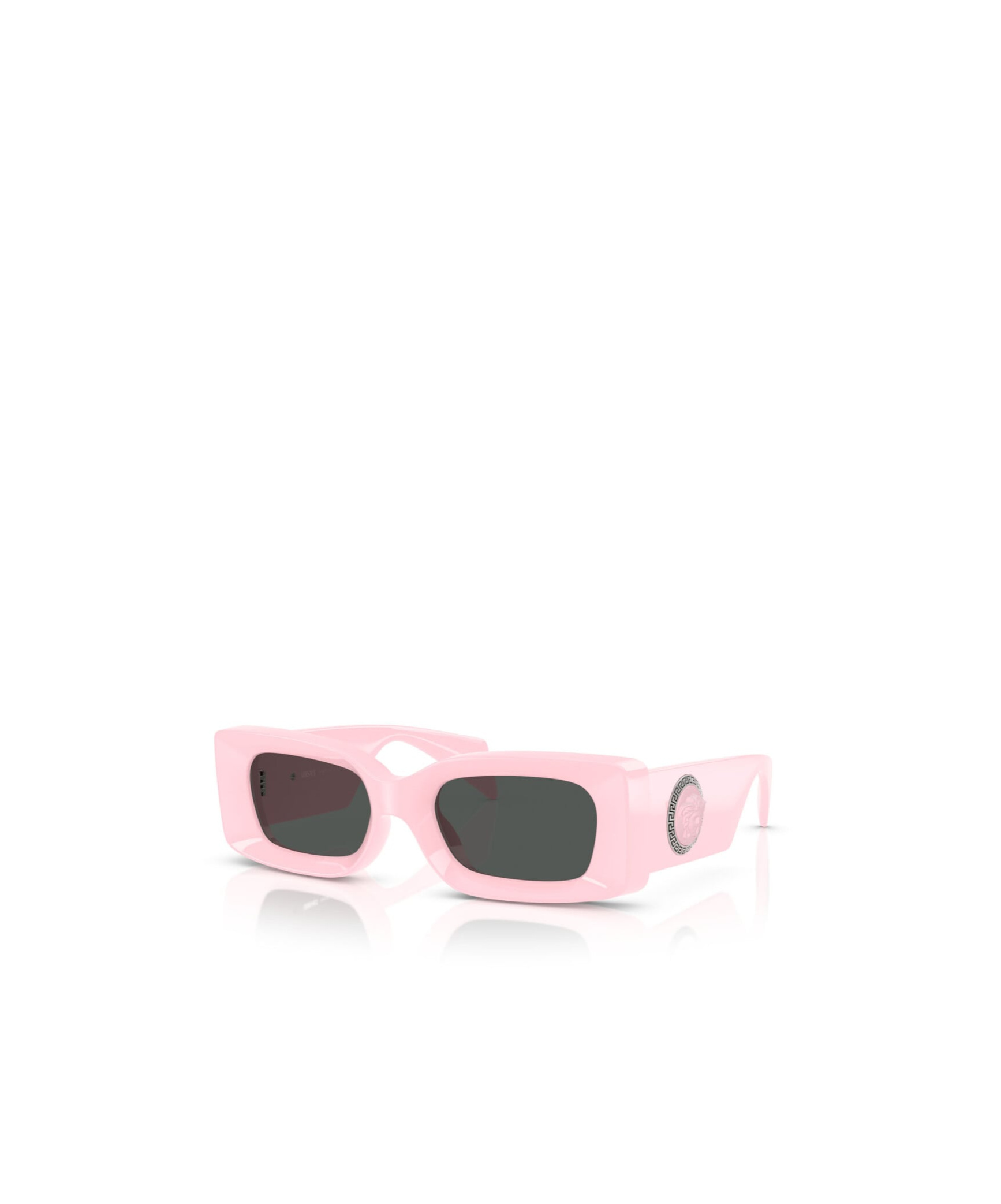 Versace Medusa-plaque Rectangular-frame Sunglasses In Pink