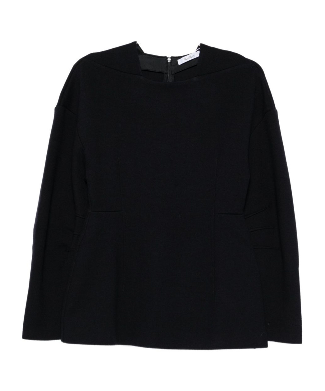 Max Mara Long-sleeved Sweater In Black