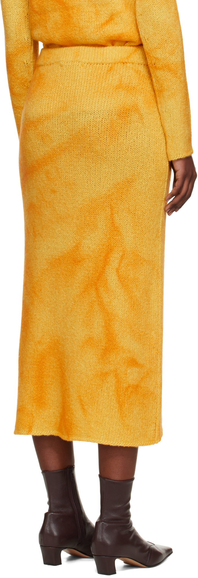 Gabriela Hearst Elastic Waist Skirt In Yellow