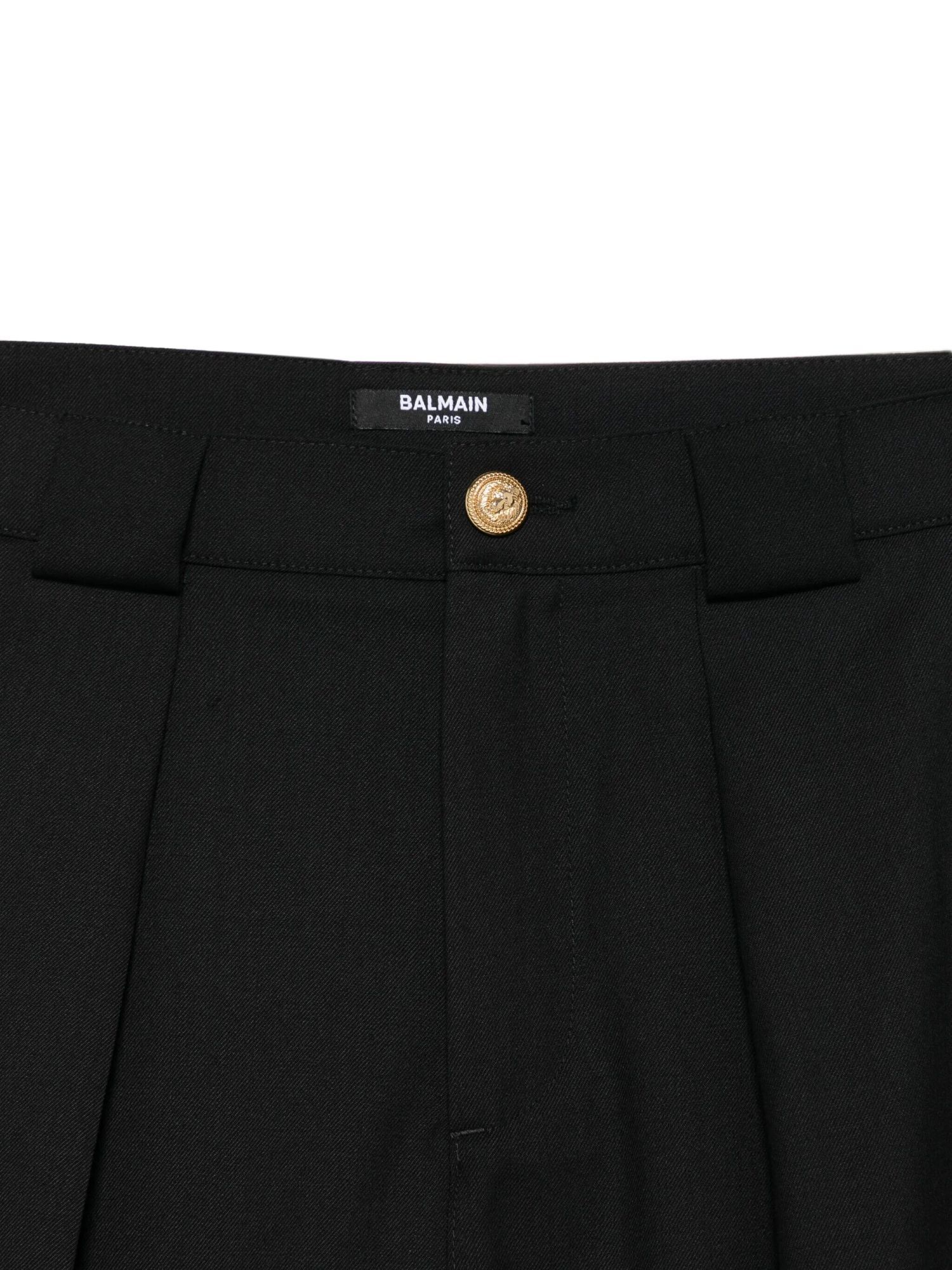 Balmain Pleated-front Trousers In Black