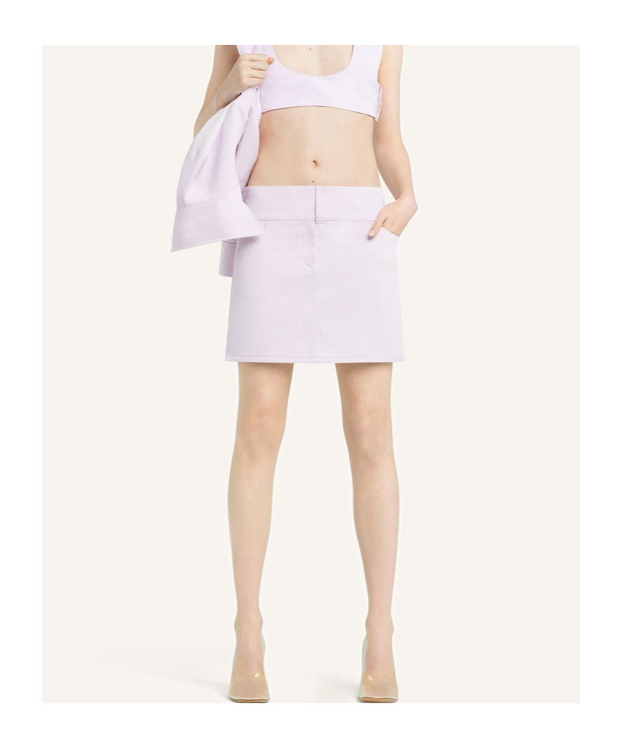 Courrèges Belted Mini Skirt In Pink
