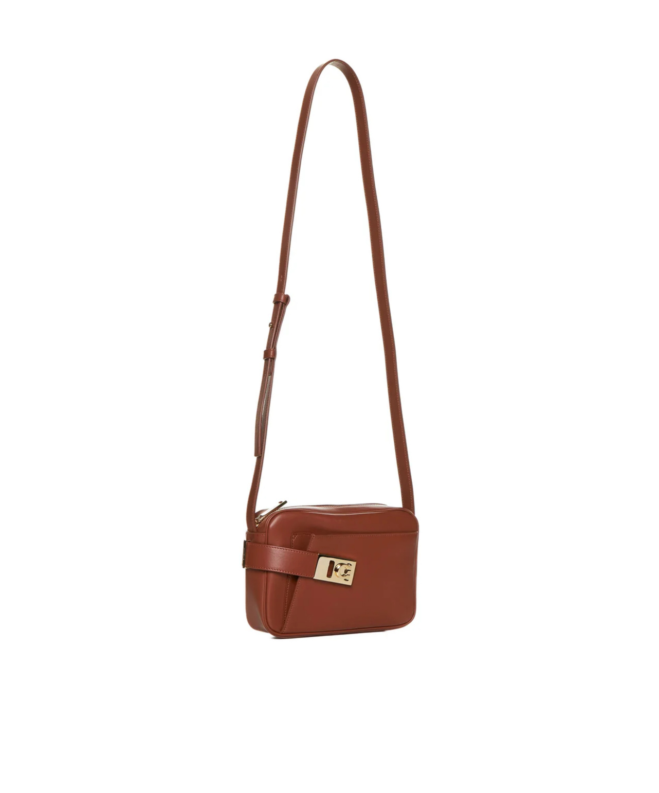 Shop Ferragamo Logo Camera Cross-body Bag In Brown