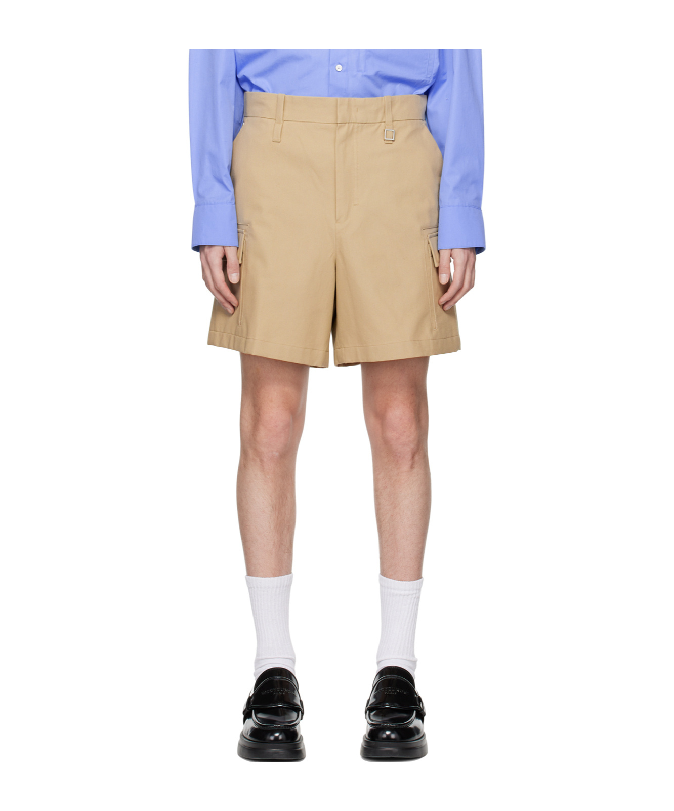 Wooyoungmi Beige Hardware Shorts In Brown
