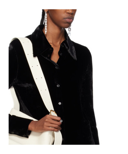 Jil Sander Chain-link Drop Earrings In White
