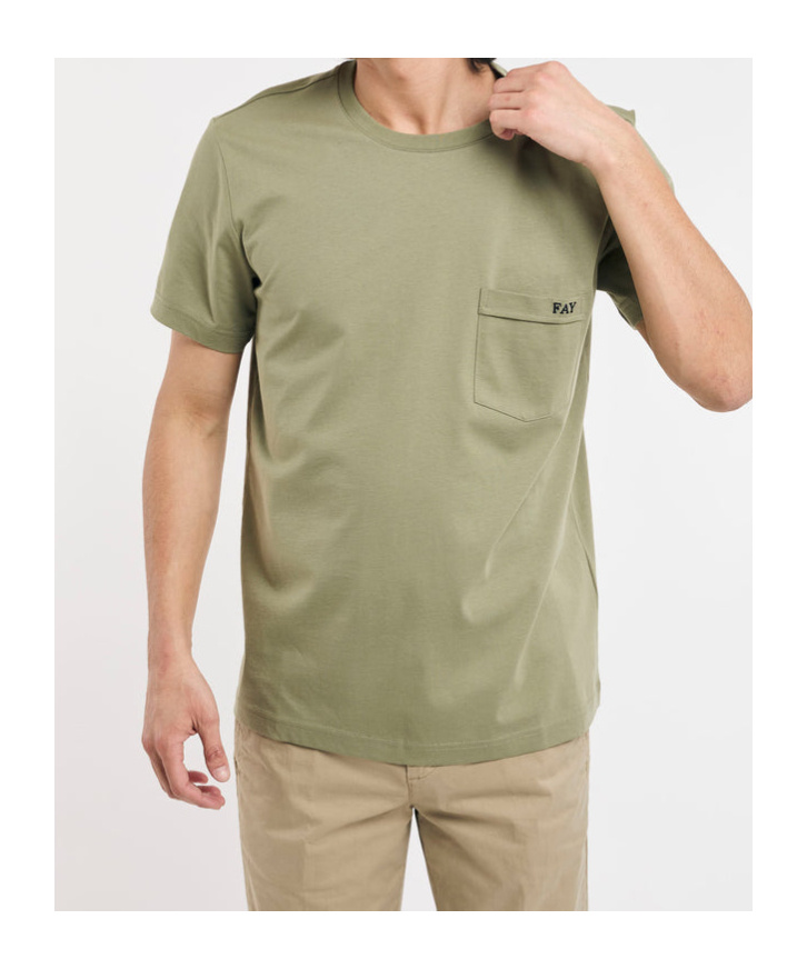Fay Open-necked Black Shirt In Nude