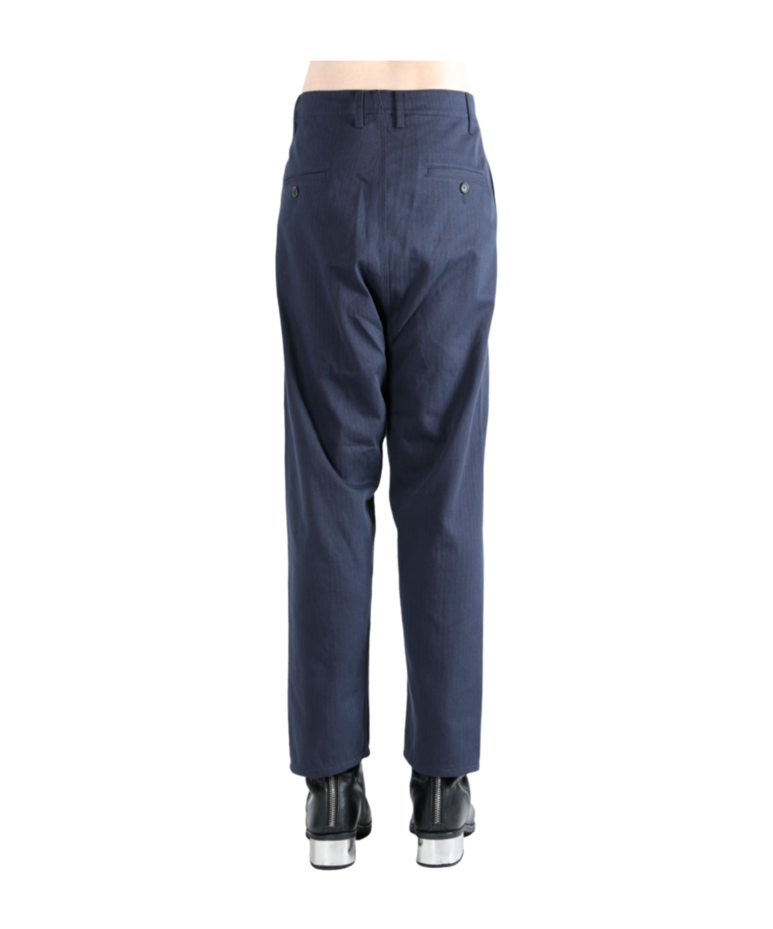 Uma Wang Belt Loop Casual Pants In Blue
