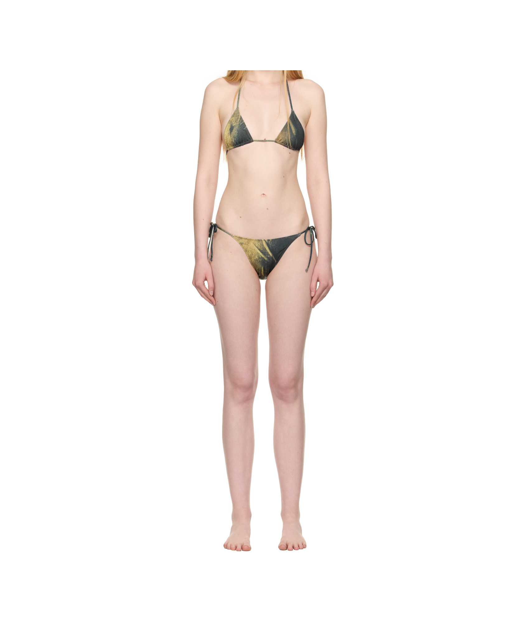 Jean Paul Gaultier Ssense Exclusive Green Water Body Printed Bikini In Multi
