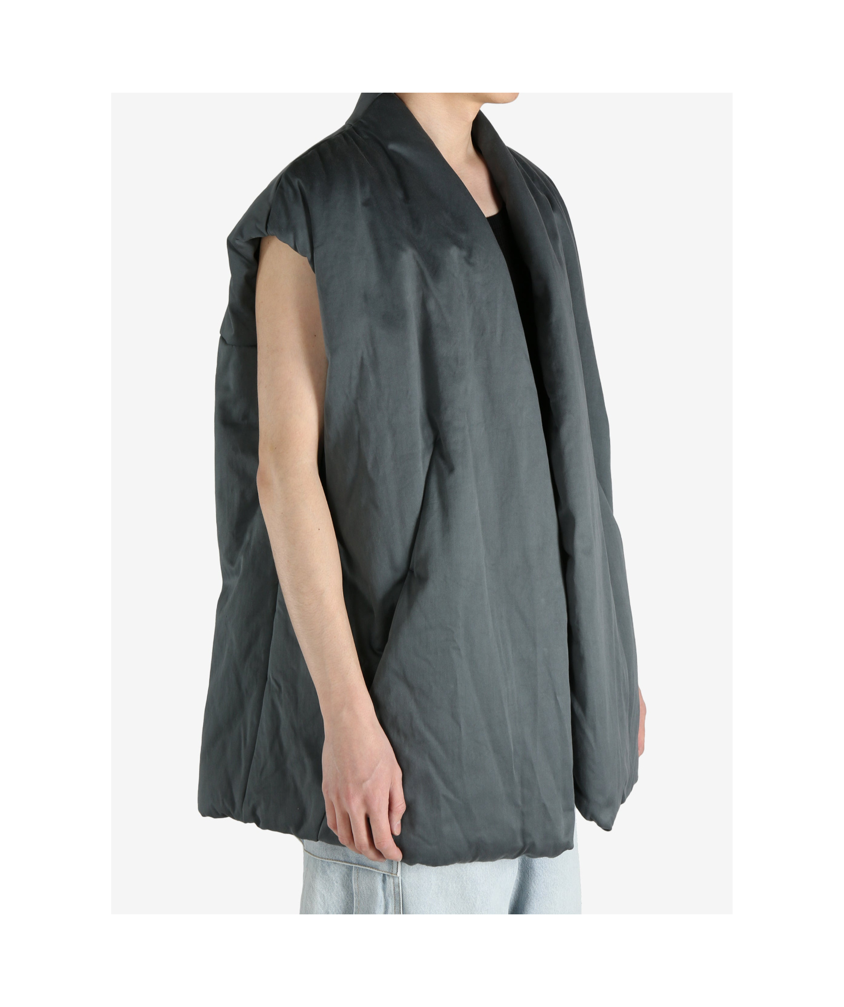 Dries Van Noten Sleeveless Cotton Vest In Gray