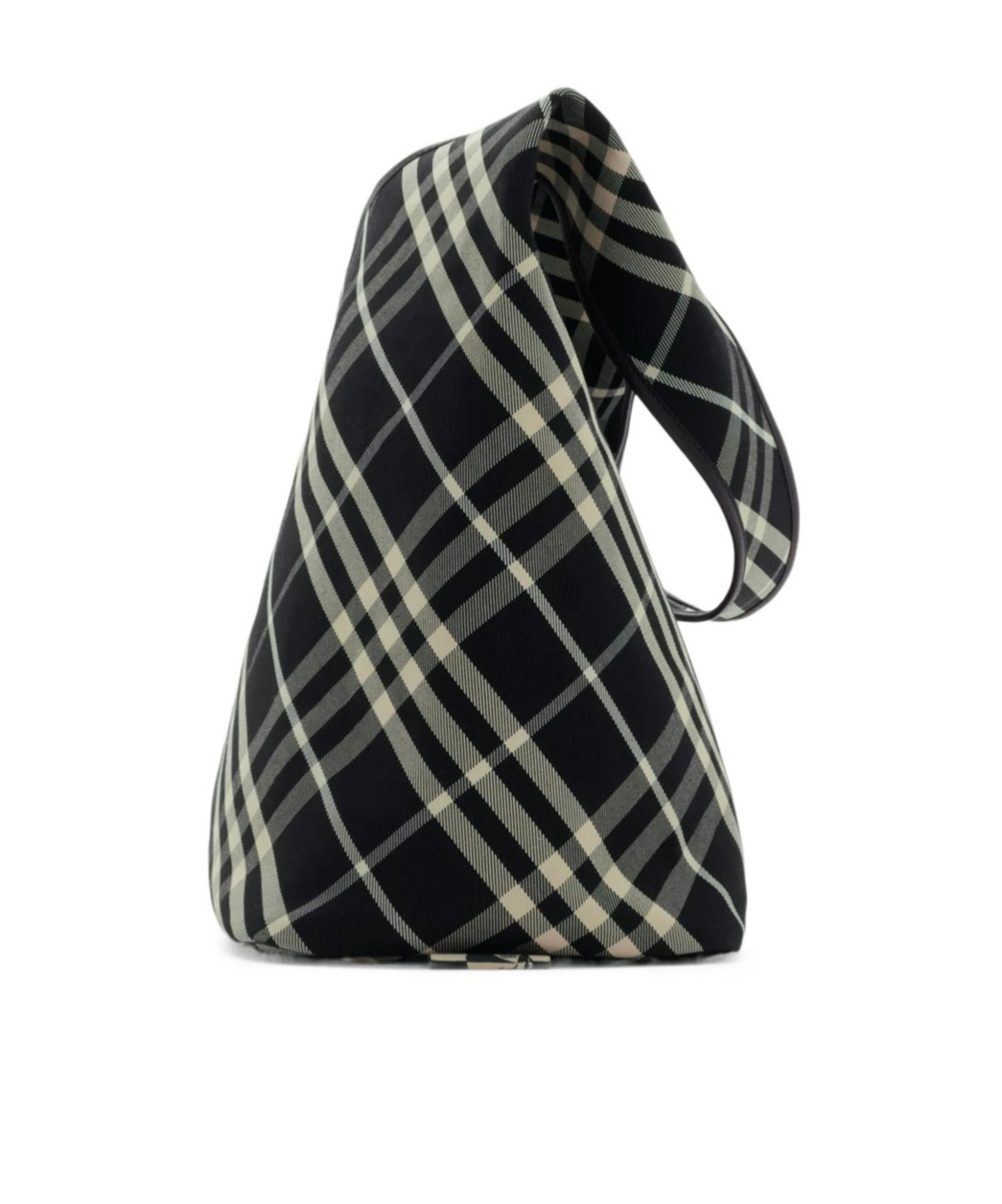 Burberry Small Check Shoulder Bag In Black