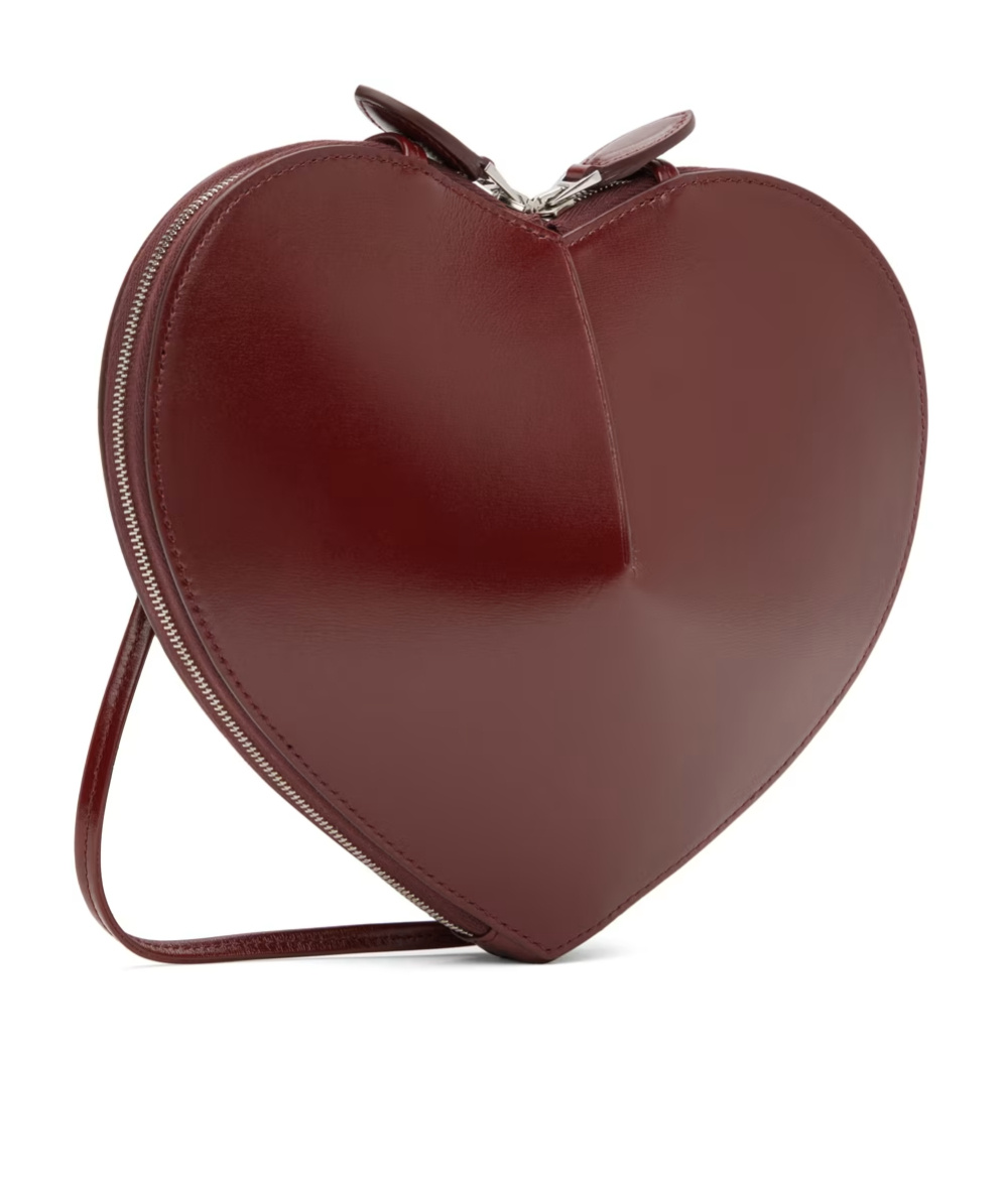 Alaïa Maroon Le Coeur Crossbody Bag In Red
