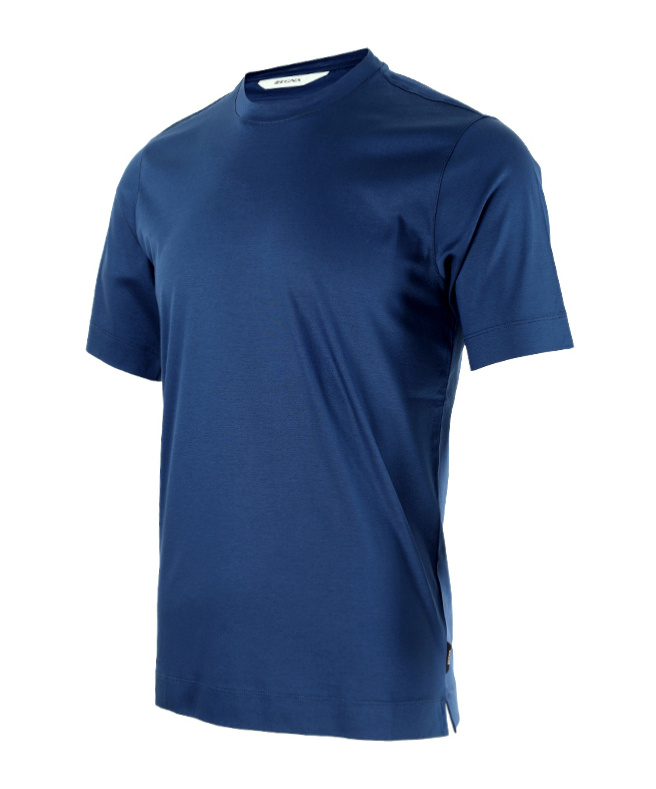 Zegna Cotton T-shirt In Blue