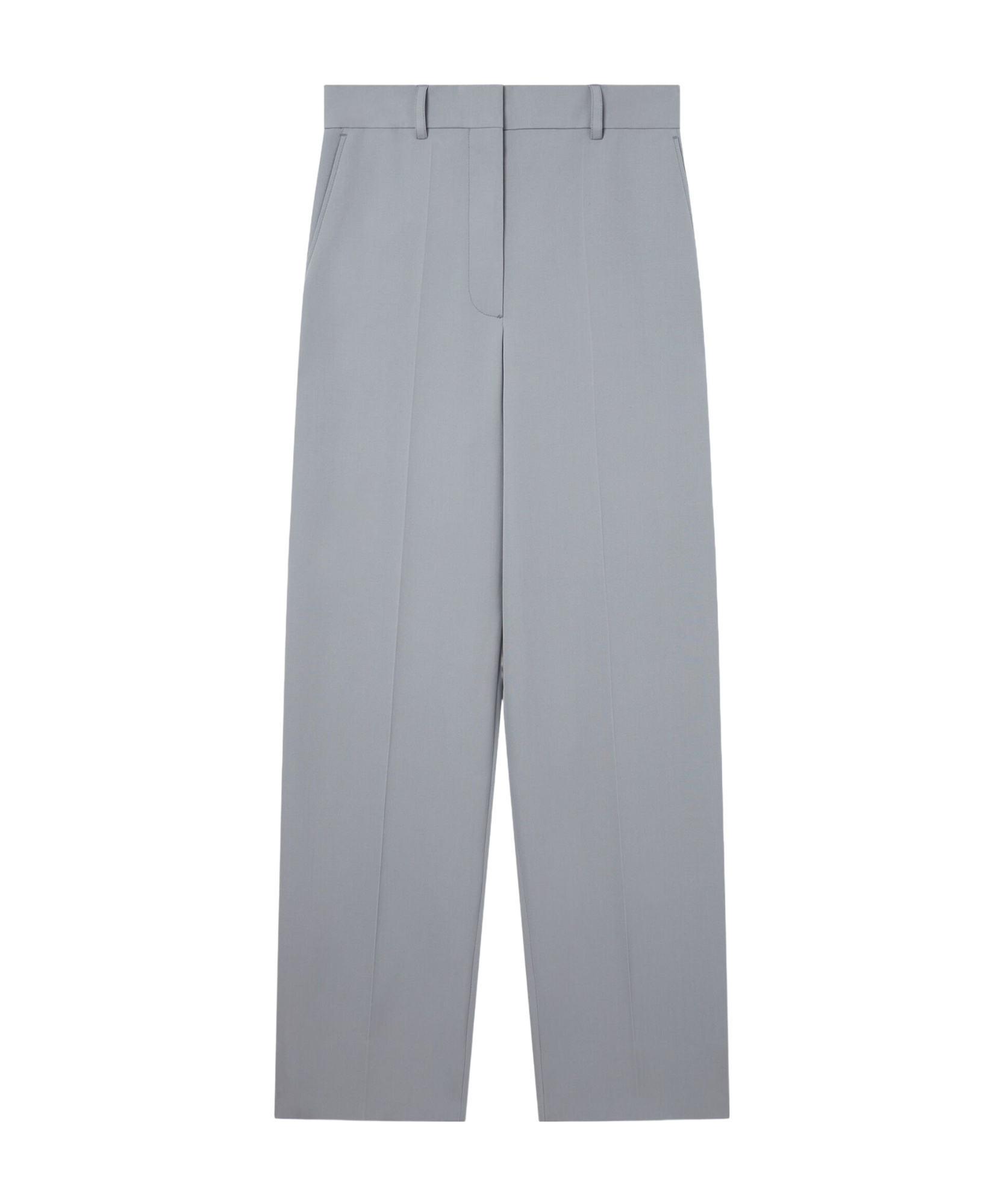 Stella Mccartney Low-waist Straight Pants In Gray
