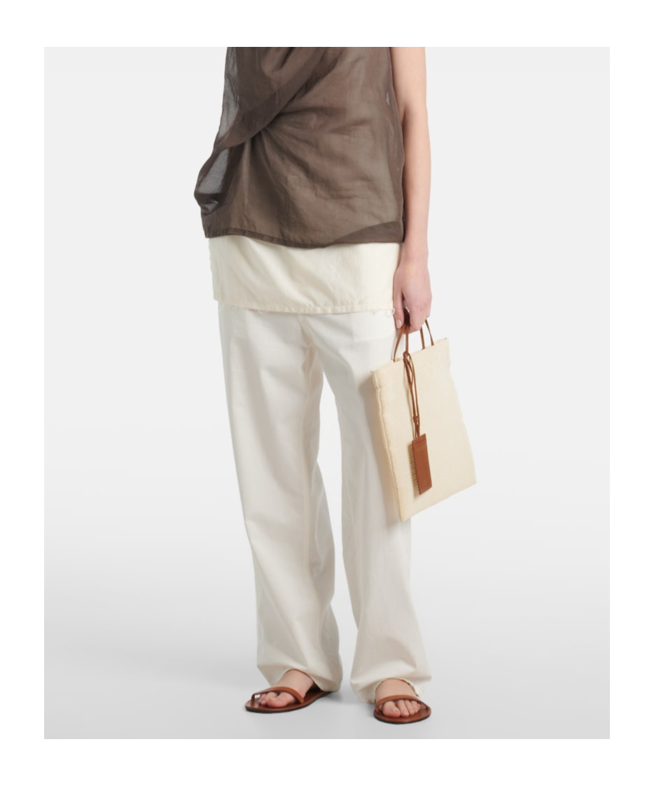 The Row Helena Leather Sandals In Brown