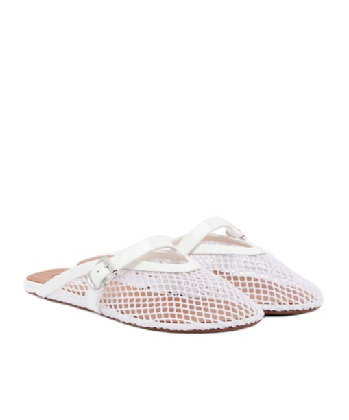 Alaïa White Mesh Mules