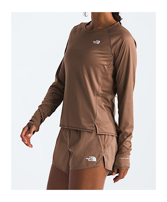 Shop The North Face Womens Lightrange Sunriser Long-sleeve In Latte