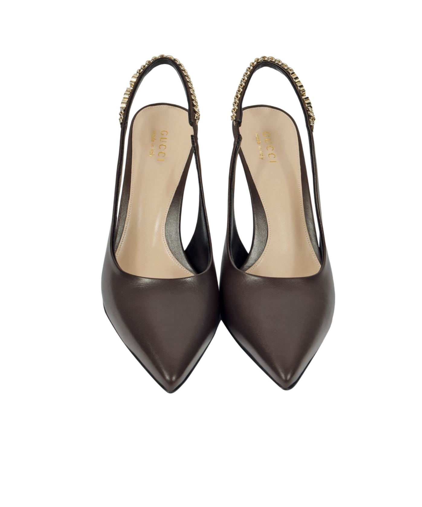 Gucci Signoria Embellished Patent-leather Slingback Pumps In Black