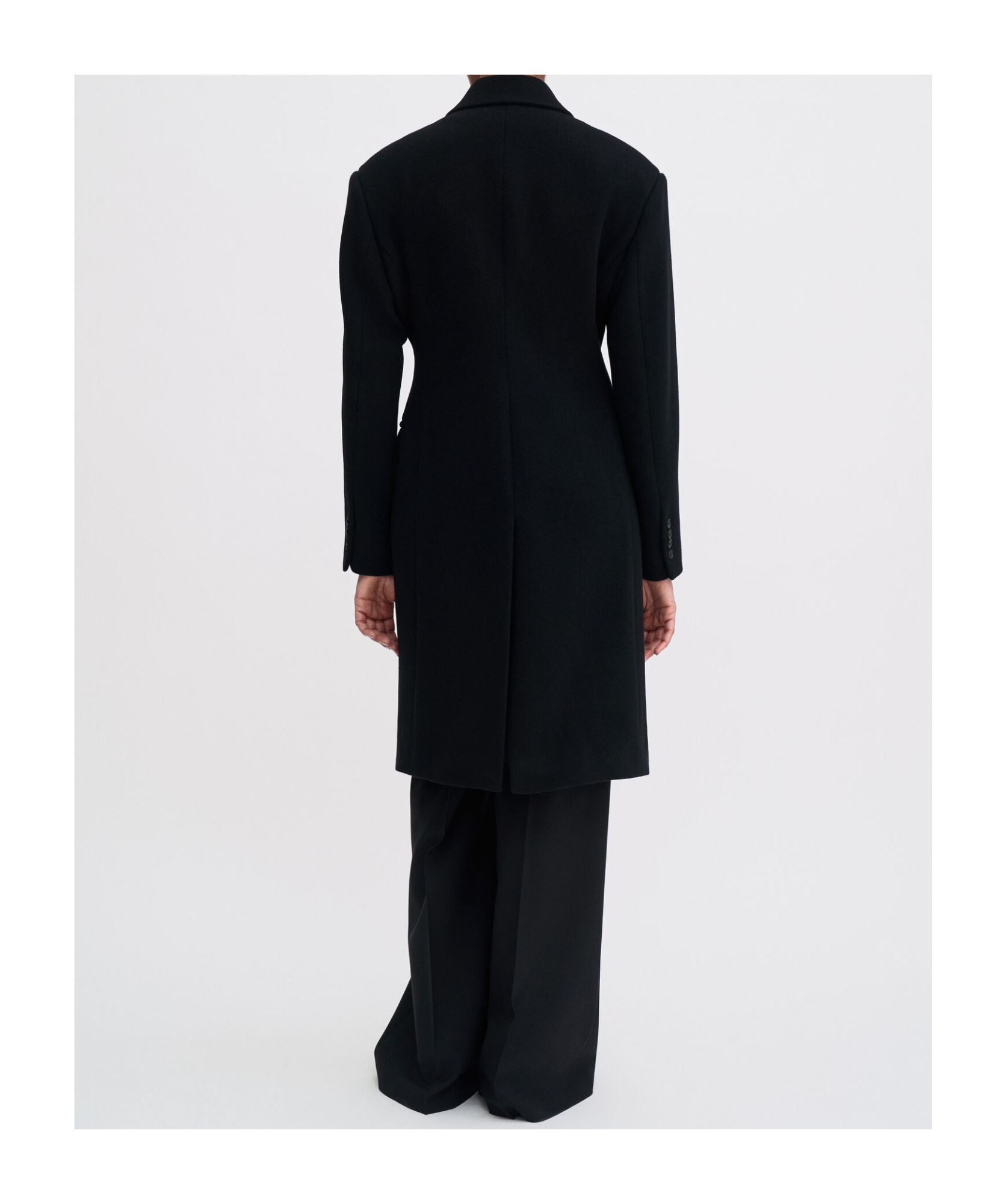 Filippa K Double Breasted Coat In Black
