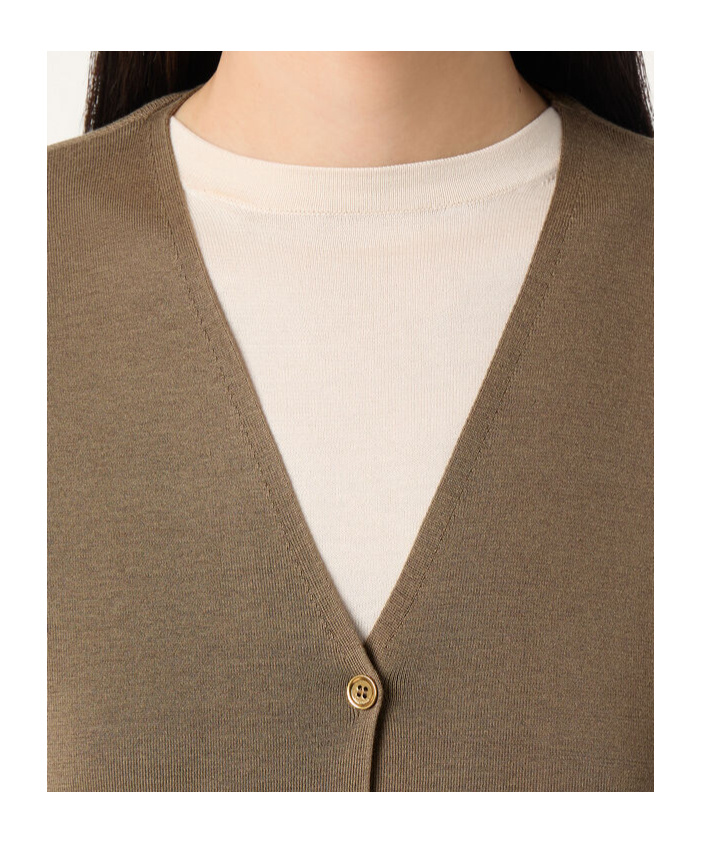 Loro Piana Siena Cardigan In Smoky Wood Color