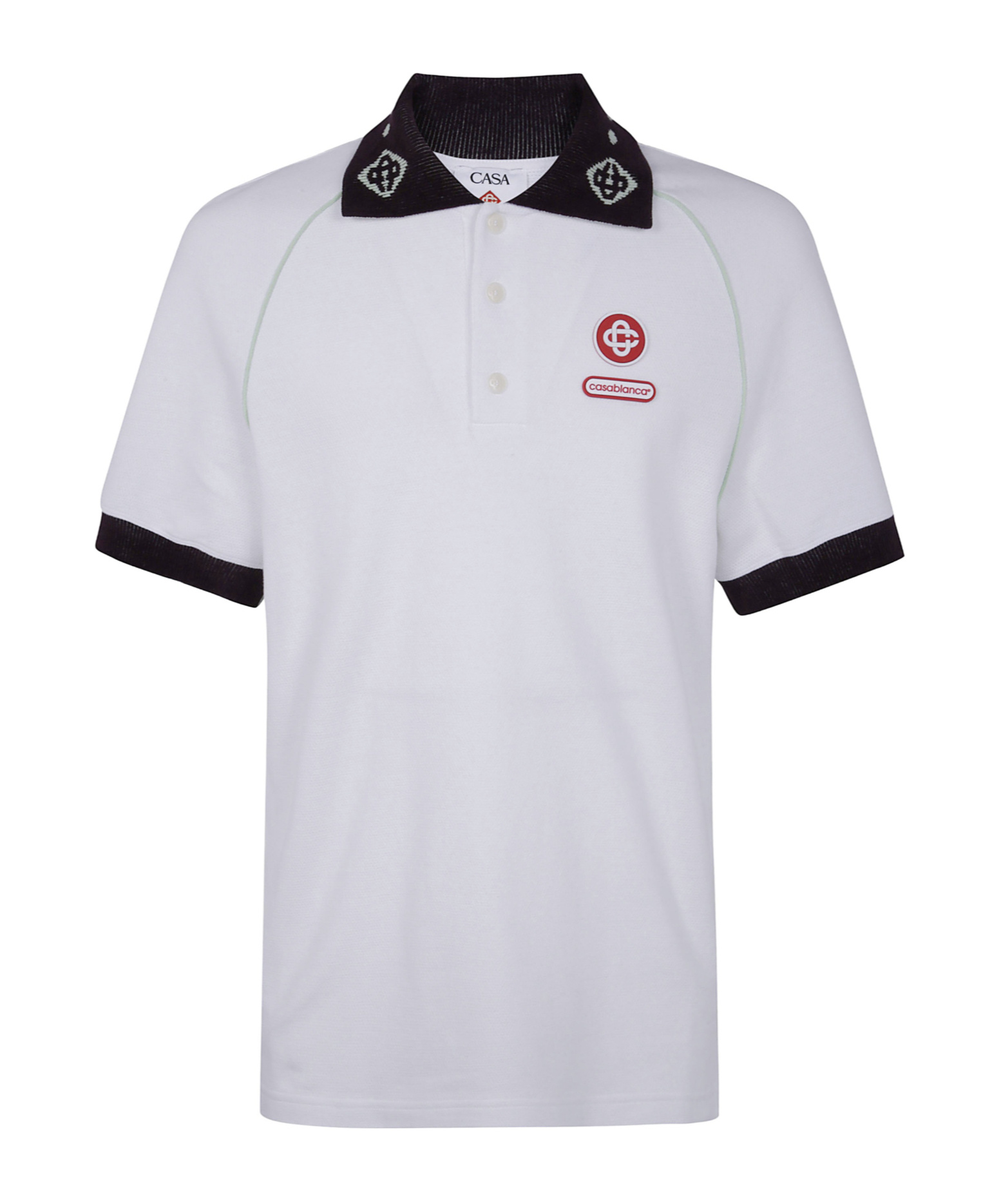 Casablanca Oversized Polo Shirt Featuring Pointed Collar In White