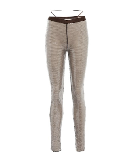 Nensi Dojaka Sequined Leggings In Gray