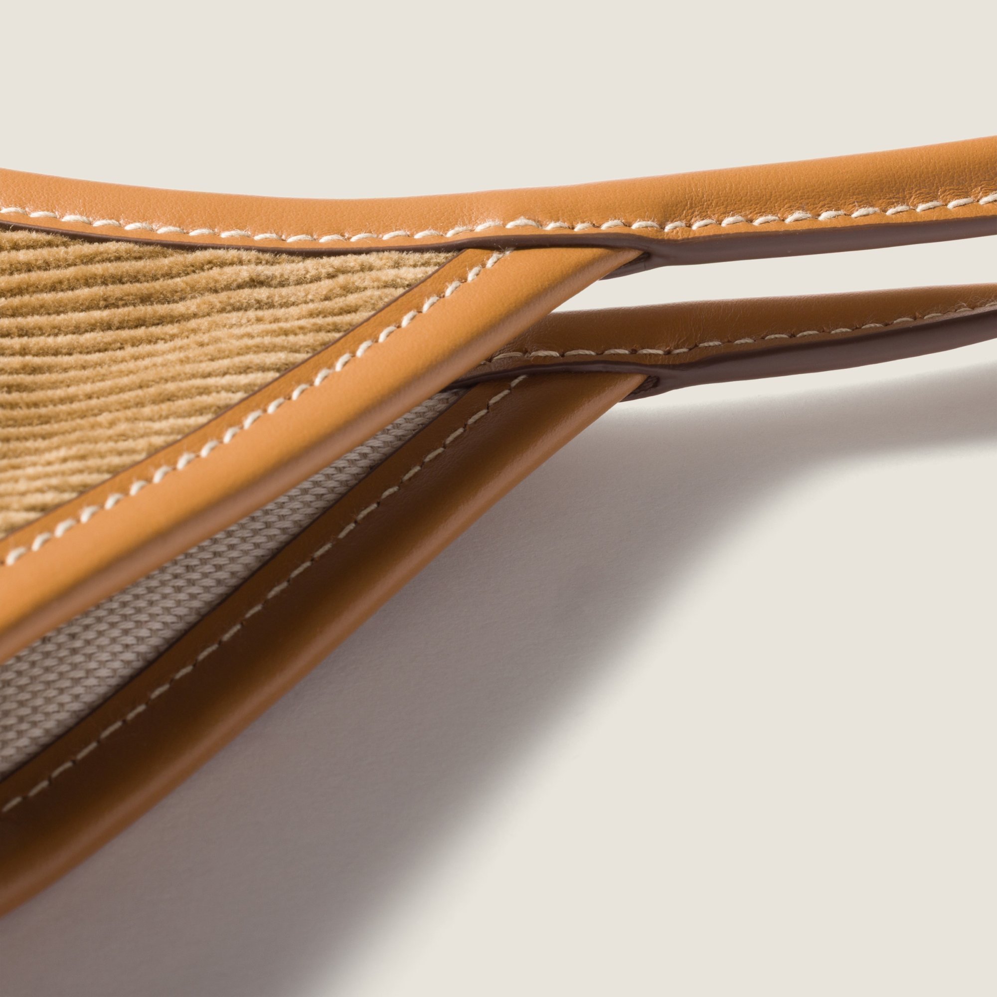 Miu Miu Corduroy Leather Handle Ivy Tote Bag In Brown