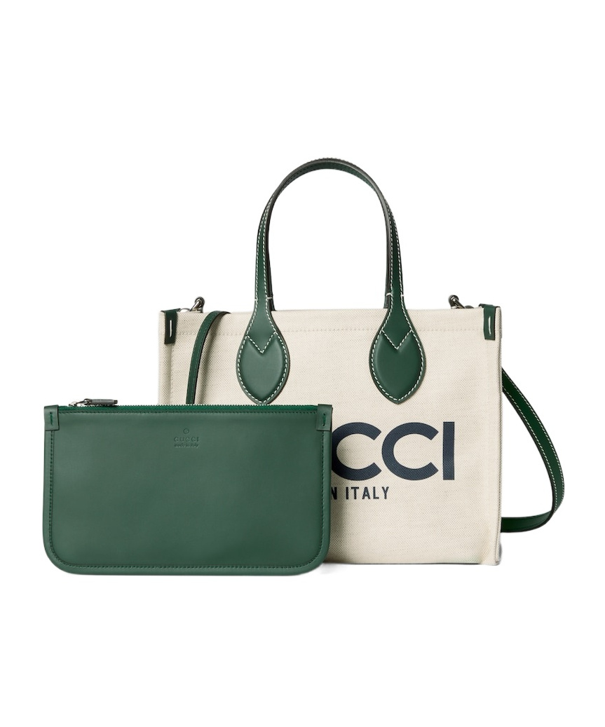 Gucci Kleiner Shopper Mit Logo-print In White